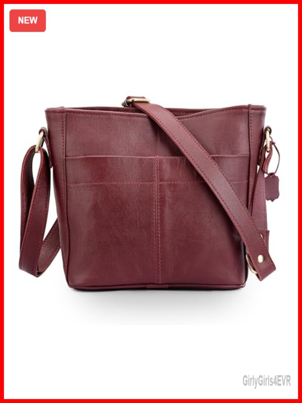 Genuine Leather Crossbody Shoulder Bag Handmade Sling Purse for Work